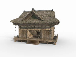 Stanza tranquilla di architettura antica dell'Asia orientale Modello 3D