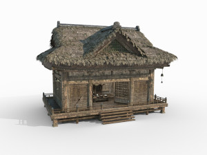 East Asian Ancient Architecture Quiet Room 3D Model