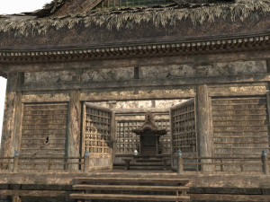 East Asian Ancient Architecture Quiet Room 3D Model