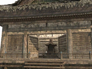Stanza tranquilla di architettura antica dell'Asia orientale Modello 3D