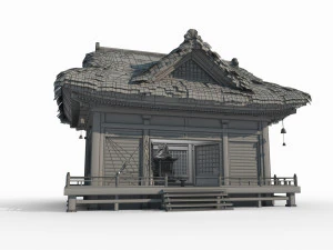 Stanza tranquilla di architettura antica dell'Asia orientale Modello 3D