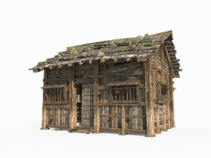 East Asian Ancient Architecture Cabin 3D 모델