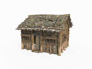 East Asian Ancient Architecture Cabin 3D 모델