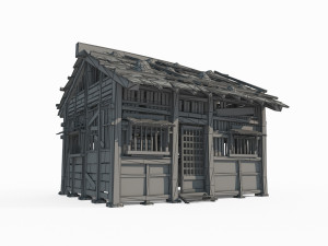 East Asian Ancient Architecture Cabin 3D 모델