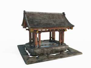 East Asian Ancient Architecture Pool 3D Model