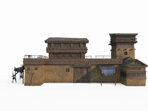 Ancient Gobi Architecture and Houses in East Asia 3D Model