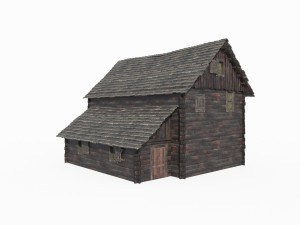 Ancient architectural wooden houses 3D Model