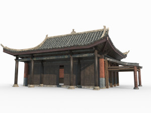 East Asian Ancient Architecture Wing Room 3D Model