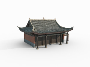 East Asian Ancient Architecture Wing Room 3D Model