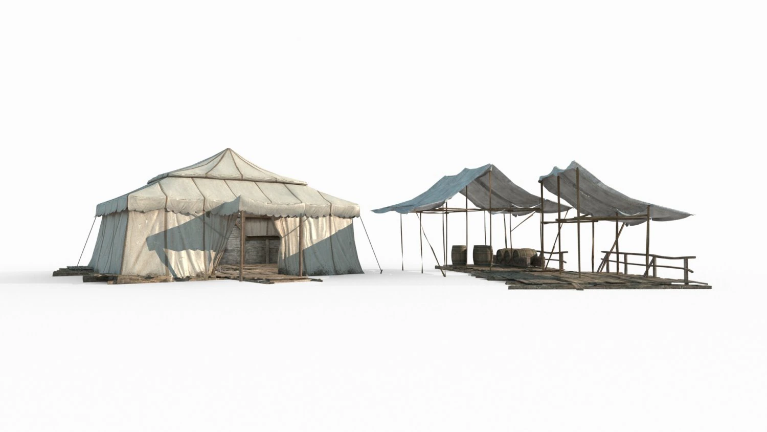 Ancient wilderness campsites 3D Model .c4d .max .obj .3ds .fbx .stl .blend 
