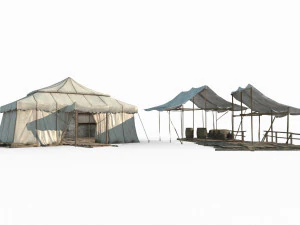 Древние кемпинги в дикой природе 3D Модель