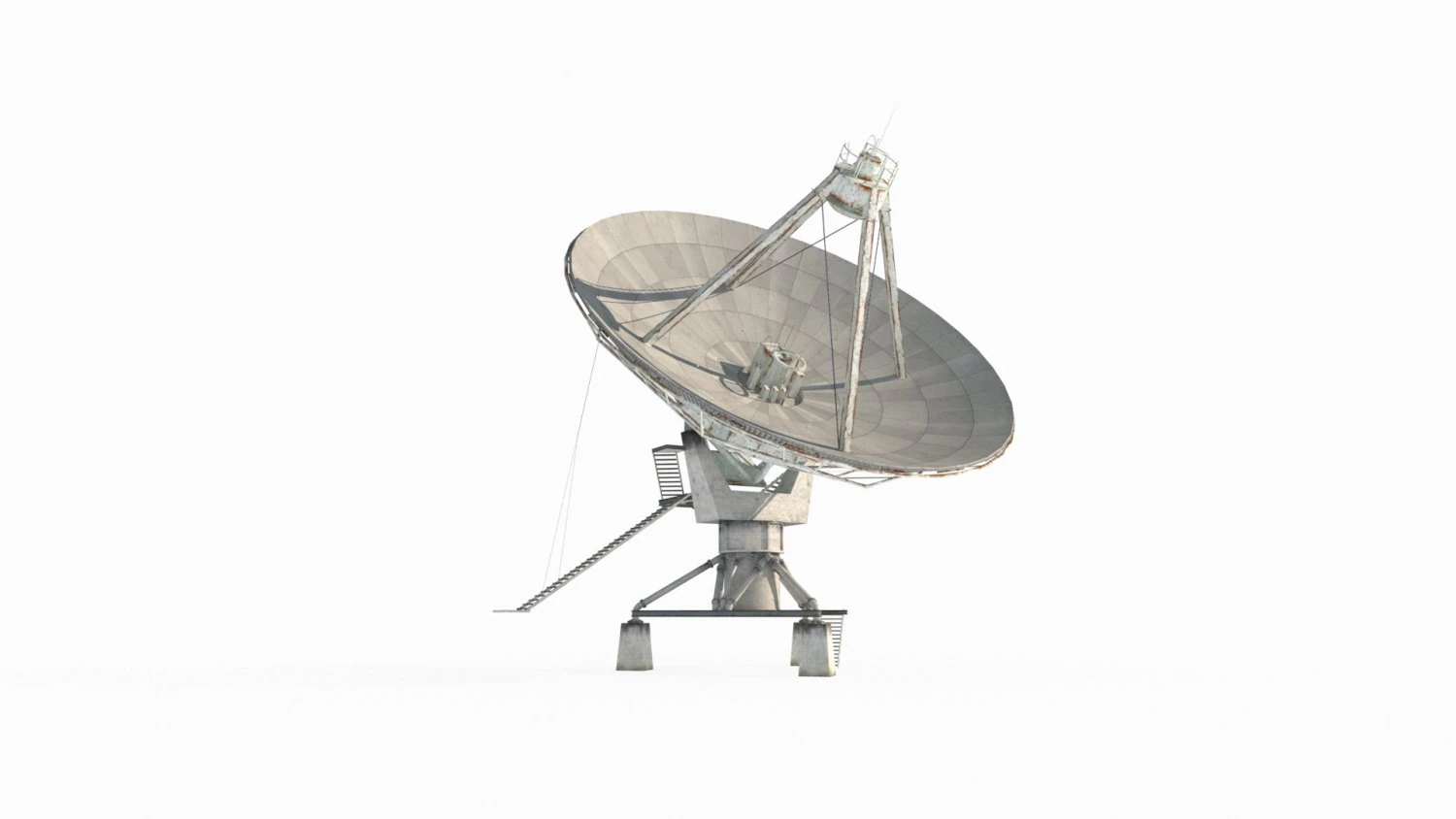 Satellite signal receiver 3D Model .c4d .max .obj .3ds .fbx .stl .blend