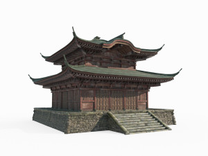 East Asian Ancient Architecture Buddhist Palace 3D-Modell