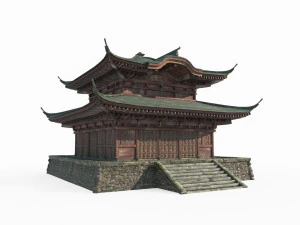 East Asian Ancient Architecture Buddhist Palace 3D Model