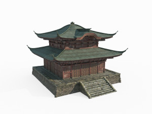 East Asian Ancient Architecture Buddhist Palace 3D 모델