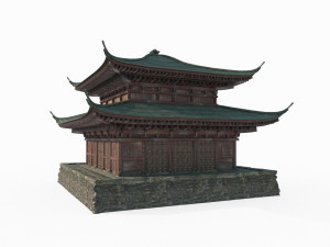 East Asian Ancient Architecture Buddhist Palace 3D 모델