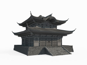 East Asian Ancient Architecture Buddhist Palace 3D 모델