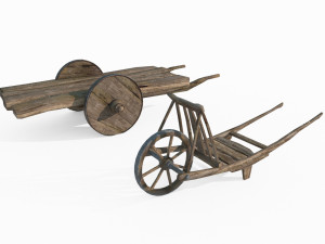 Agricultural manual carts 3D 모델