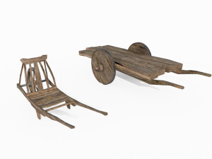 Agricultural manual carts 3D Model