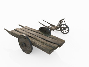 Agricultural manual carts 3D Model