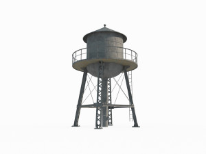 Modern facility water tower water tank Modèle 3D