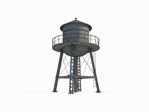 Modern facility water tower water tank 3Dモデル