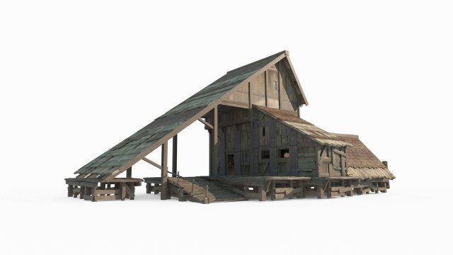 Magic style wooden house Modello 3D .c4d .max .obj .3ds .fbx .stl .blend 