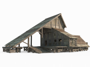 Magic style wooden house 3D मॉडल