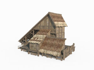 Magic style wooden house Modello 3D