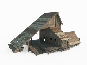 Magic style wooden house Modello 3D