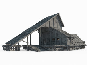 Magic style wooden house Modello 3D