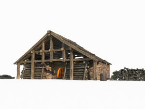 Ancient charcoal burning workshop Modello 3D