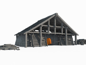 Ancient charcoal burning workshop Modello 3D