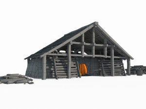 Ancient charcoal burning workshop 3D Model
