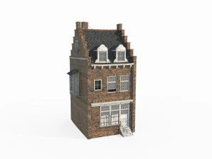 Medieval Town Buildings 3D Model