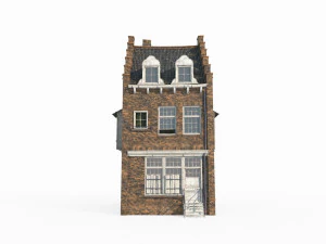 Medieval Town Buildings 3D Model