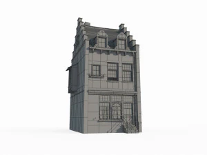 Medieval Town Buildings 3D Model