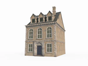 Medieval Town Houses 3D Model