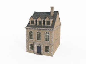 Medieval Town Houses 3D Model