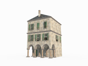 Ancient medieval building architecture 3D Model