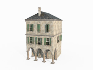 Ancient medieval building architecture 3D Model