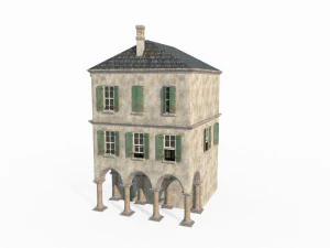 Ancient medieval building architecture 3D Model