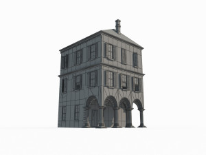 Ancient medieval building architecture 3D Model