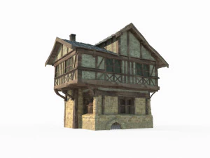Ancient medieval house architecture 3D Model