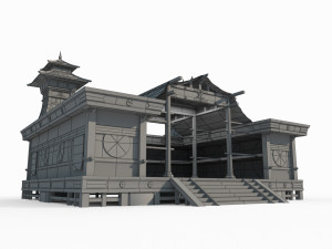 East Asian Nomad Architecture Hall 3Dモデル