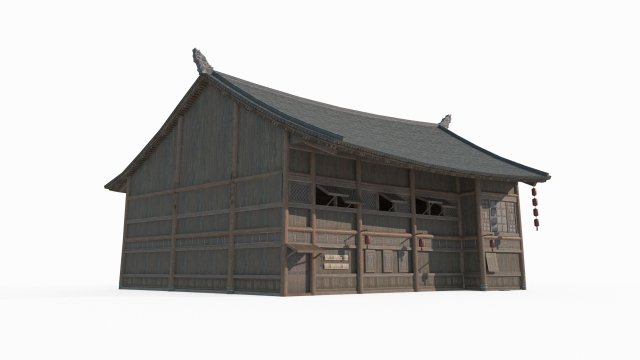 East Asian Ancient Architecture Inn 3D 模型 .c4d .max .obj .3ds .fbx .stl .blend 