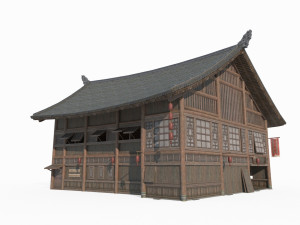 East Asian Ancient Architecture Inn 3D 模型