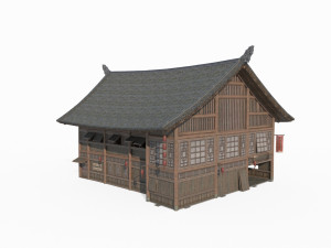 East Asian Ancient Architecture Inn 3D 模型