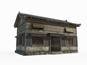 East Asian Ancient Architecture House Store 3D Model