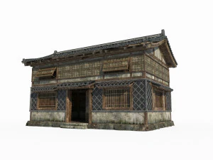 East Asian Ancient Architecture House Store 3D Model
